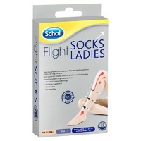 Scholl Flight Compression Socks Ladies Natural Size 2-4 (W4-6)