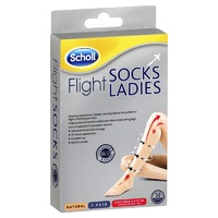 Scholl Flight Compression Socks Ladies Natural Size 4-6 (W6-8) 