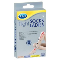 Scholl Flight Compression Socks Ladies Natural Size 6-8 (W8-10) 