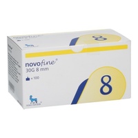 Novofine 30g Tip 100 Insulin Needles (No. 8) (0.3 x 8mm)