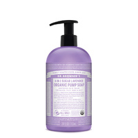 Dr. Bronner's Organic Pump Soap (Sugar 4-in-1) Lavender 710ml