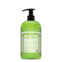 Dr. Bronner's Organic Pump Soap (Sugar 4-in-1) Lemongrass Lime 710ml