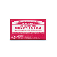 Dr. Bronner's Pure-Castile Bar Soap (All-One Hemp) Rose 140g