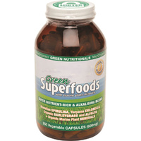 MicrOrganics Green Nutritionals Green Superfoods 600mg 250 Vegetable Capsules