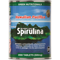 MicrOrganics Green Nutritionals Hawaiian Pacifica Spirulina 500mg 2000 Tablets