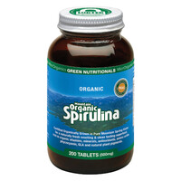 MicrOrganics Green Nutritionals Mountain Organic Spirulina 500mg 200 Tablets