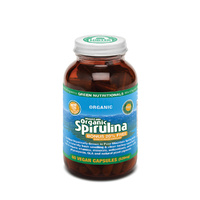 MicrOrganics Green Nutritionals Mountain Organic Spirulina 520mg 60 Vegan Capsules