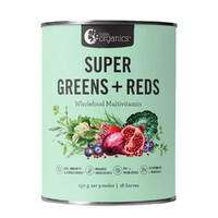 Nutra Organics Super Greens+Reds (Wholefood Multivitamin) Powder 150g