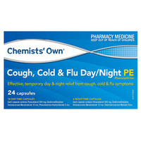 Chemists' Own Cough, Cold & Flu Day/Night PE 24 Capsules (S2)