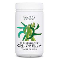 Synergy Natural Organic Chlorella 500mg 1000 Tablets