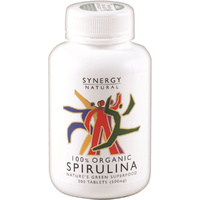 Synergy Natural Organic Spirulina 500mg 200 Tablets