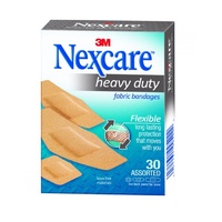 Nexcare Heavy Duty Fabric Bandages Assorted 30
