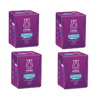 Poise Active Ultrathins With Wings Regular 14 Pack [Bulk Buy 4 Units]