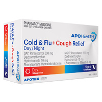 ApoHealth Cold & Flu + Cough Relief Day/Night 48 Capsules (S2)