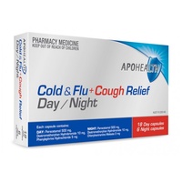 ApoHealth Cold & Flu + Cough Relief Day/Night Cap 24 Tablets  (S2)