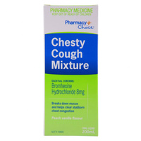 Pharmacy Choice Chesty Cough Mixture 200ml (S2)
