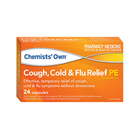 Chemists' Own Cough, Cold & Flu Relief PE 24 Capsules (S2)