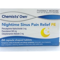 Chemist' Own Night Time Cold & Flu Relief PE 24 Capsules (S2)