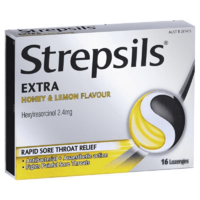 Strepsils Extra Lozenges Honey & Lemon 16 Pack