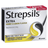 Strepsils Extra Lozenges Honey & Lemon 36 Pack