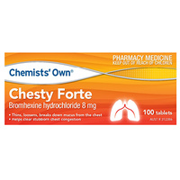 Chemists' Own Chesty Forte 8mg 100 Tablets (S2)