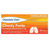 Chemists' Own Chesty Forte 8mg 50 Tablets (S2)