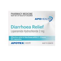 Apohealth Diarrhoea Relief Capsule 2mg 20 (S2)