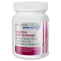 Apohealth Laxatives with Softener 50mg 200 Tablets