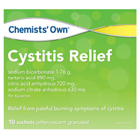 Chemists Own Cystitis Relief Sachets 4g 10 Pack