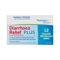 Pharmacy Choice Diarrhoea Relief Plus 12 Tablets (S2)