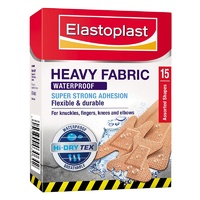 Elastoplast Heavy Fabric Waterproof Plaster Assorted 15pcs