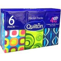 Quilton Pocket Pack Facial Tissue 6 Pack x7
