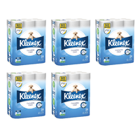 Kleenex Complete Clean White Toilet Tissue 24 Rolls [Bulk Buy 5 Pack]