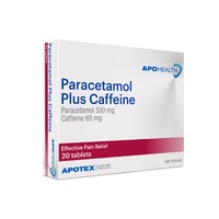 APOHEALTH Paracetamol PLUS Caffeine 20 Tablets