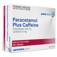 APOHEALTH Paracetamol PLUS Caffeine 40 Tablets (S2)