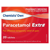 Chemists Own Paracetamol Extra 20 Tablets (S2)