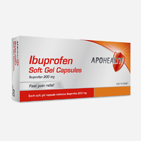 APOHEALTH Ibuprofen Soft Gel Capsules 200mg 100 Capsules (S2)
