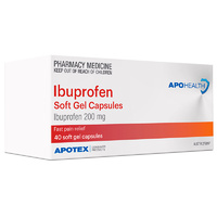 APOHEALTH Ibuprofen Soft Gel Capsules 200mg 40 Capsules (S2)