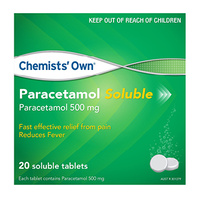 Chemists' Own Paracetamol 500mg Soluble 20 Tab