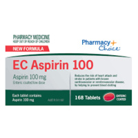 Pharmacy Choice EC Aspirin 100mg 168 Tab  (S2)