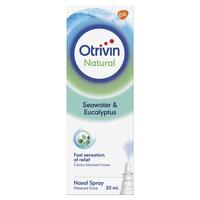 Otrivin Natural Nasal Spray Seawater & Eucalyptus 20 mL