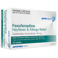 APOHEALTH Fexofenadine Tab 180mg 50 Tablets (S2)