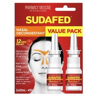 Sudafed Nasal Spray 20ml Twin Pack (S2)