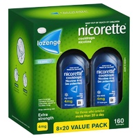 Nicorette Cooldrops Nicotine Lozenges 4mg 160 Icy Mint Value Pack