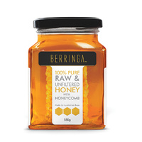 Berringa Australian Pure Raw & Unfiltered Honey with Honeycomb 550g