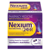 Nexium 24Hr Mini Cap 20mg Bottle 14 (S2)