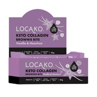 Locako Grass Fed Collagen Brownie Bite Vanilla Hazelnut 40g [Bulk Buy 15 Units]