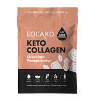 Locako Keto Collagen Chocolate Peanut Butter (Collagen Protein with Coconut MCT) 440g