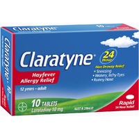 Claratyne Hayfever & Allergy Relief Rapid 10 Tablets