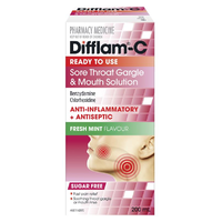 Difflam-C Sore Throat Gargle & Mouth Solution 200mL (S2)